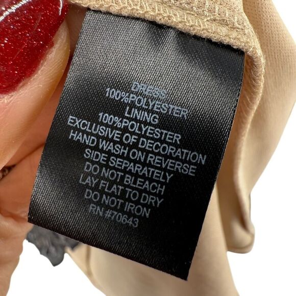 Jessica Howard Evenings Dress Size 6 Sequin Black Short Sleeve Knee Length Chic - Picture 6 of 7